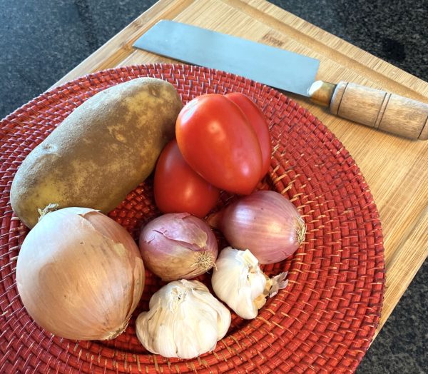 Vegetables for Malaysian Chicken Curry