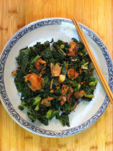 Simple Kale and Mushroom Stir Fry