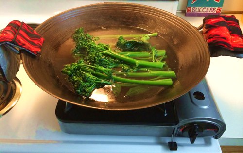 Wok blanched Broccolini 