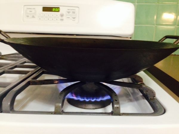 This higher btu burner is wider so heat is not focused at base of Mary's wok where she needs it! 