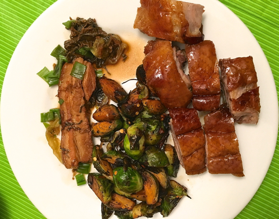Perfect side to King Palace's Mui Choy Pork Belly and roast duck from P.K. Market. These sprouts would go well with any dish but especially grilled ribs, umm! 