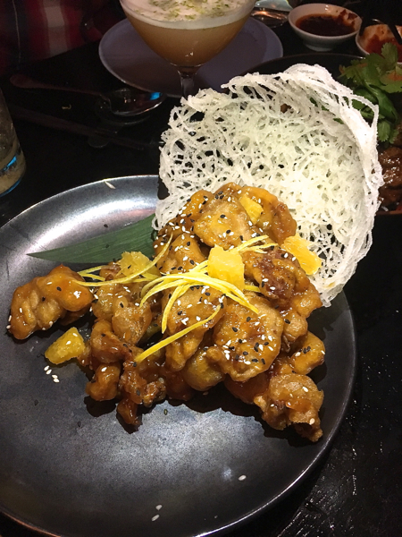 Crispy Beef Tenderloin spilling out of angled noodle nest was quite the crowd pleaser! 