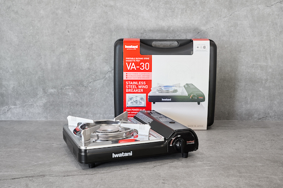 Iwatani-VA3, newest model 12K butane portable gas stove with its own case. 