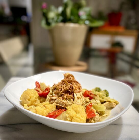How to make boring Rotisserie Chicken into a Delicious Coconut Curry
